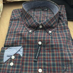 Men’s plaid Nautical button down shirt